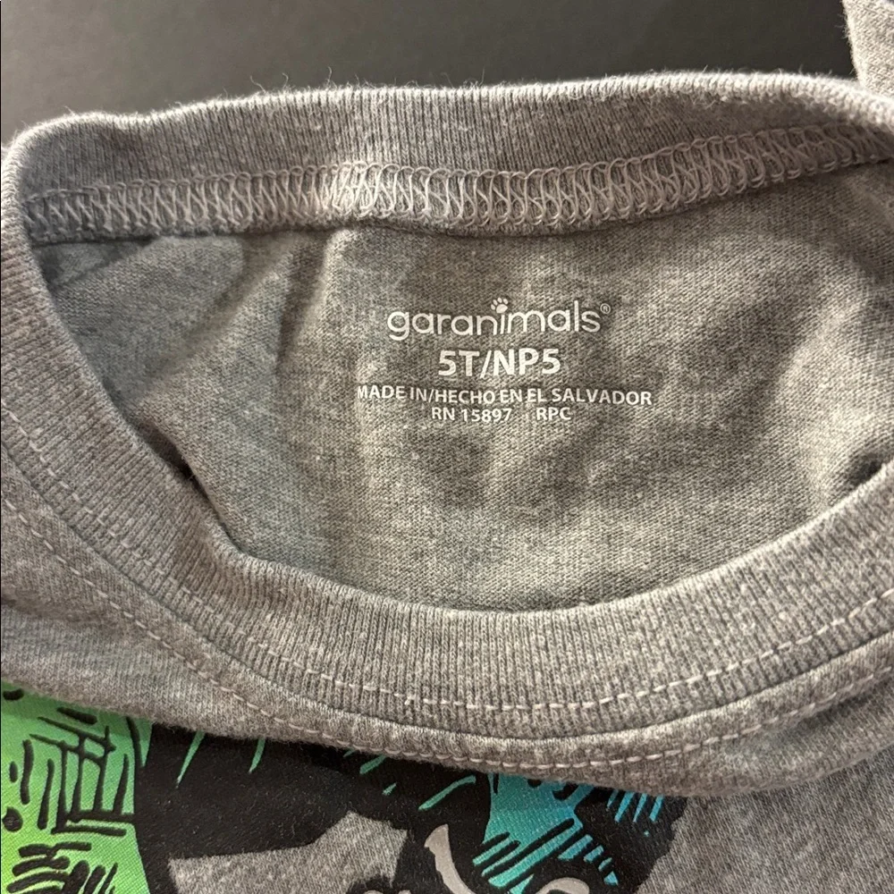 Garanimals Gray and Blue Dinosaur Long Sleeve Shirt 5T